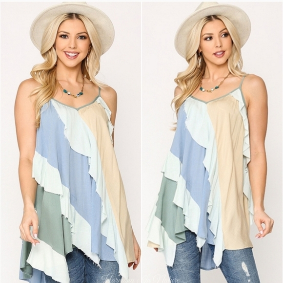 Color Block Sleeveless Top - Picture 6 of 8